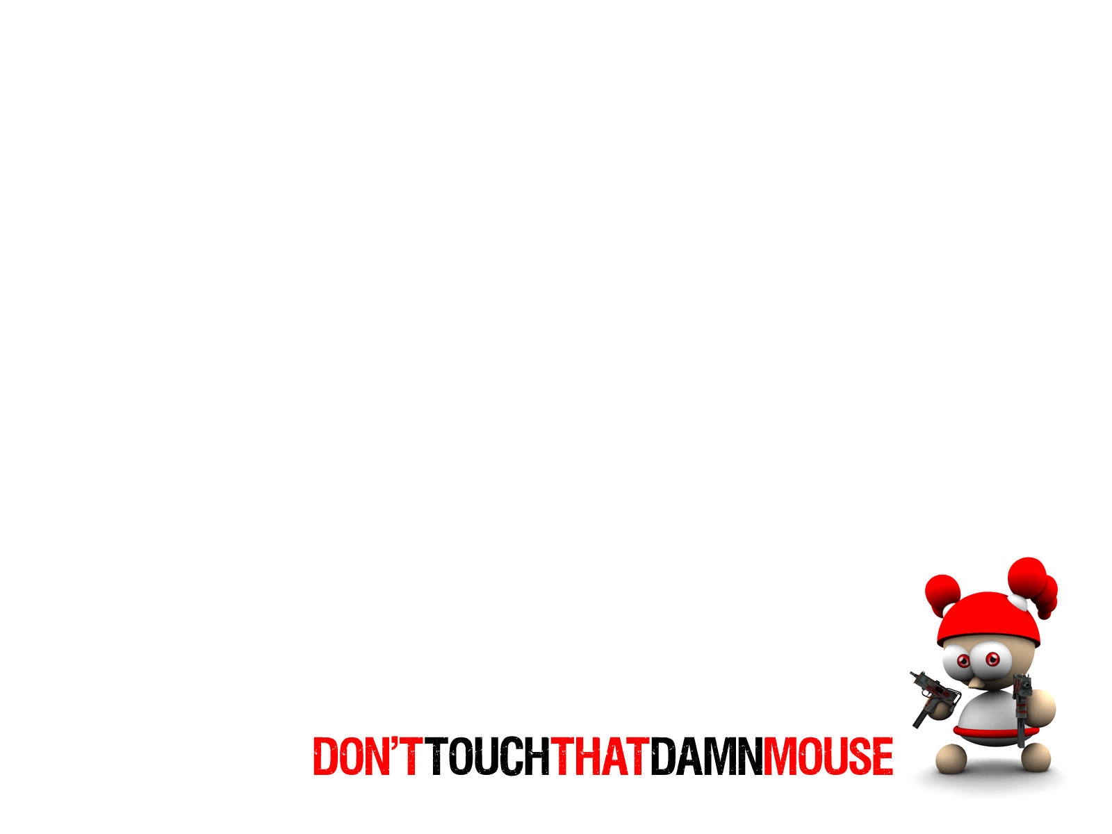 Don't Touch My Computer Cute Bear Background