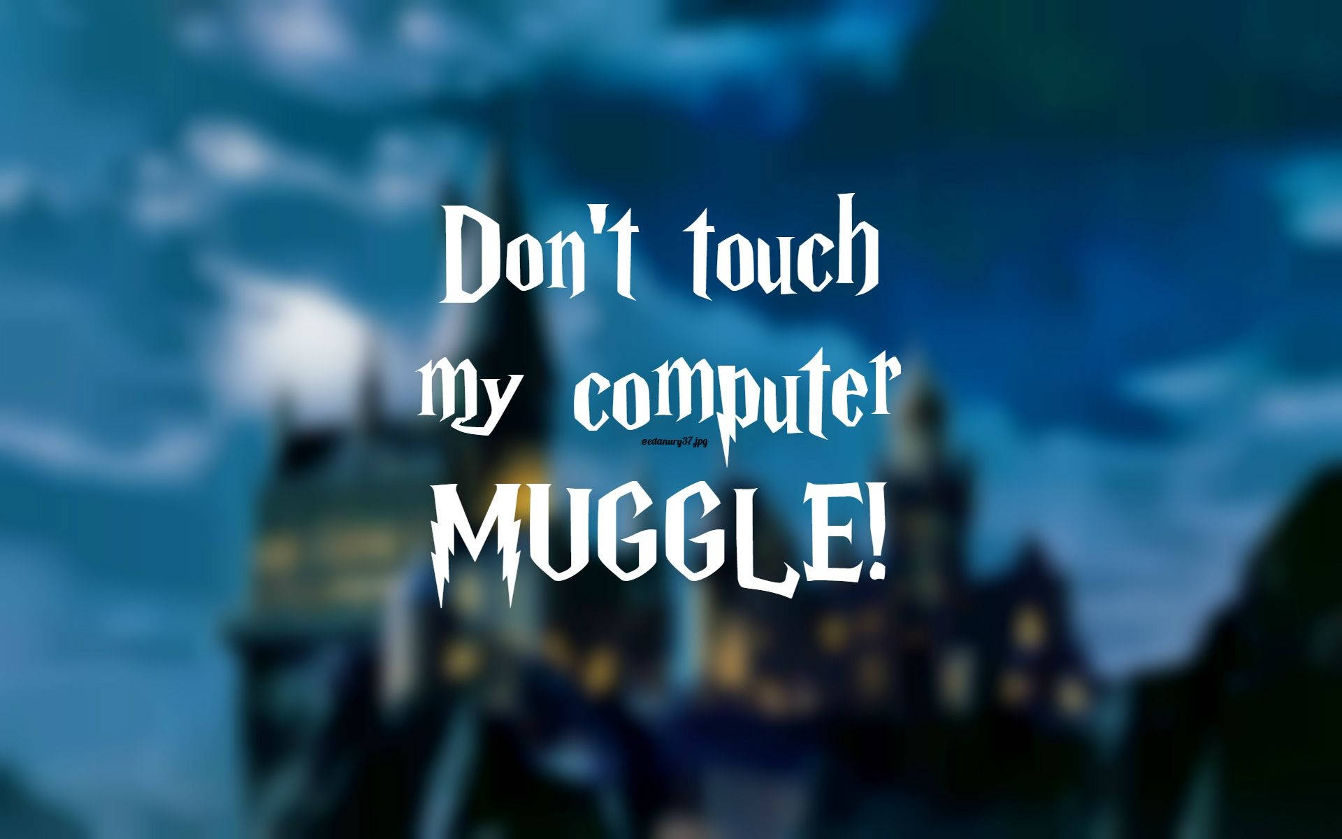 Don't Touch My Computer Harry Potter Background