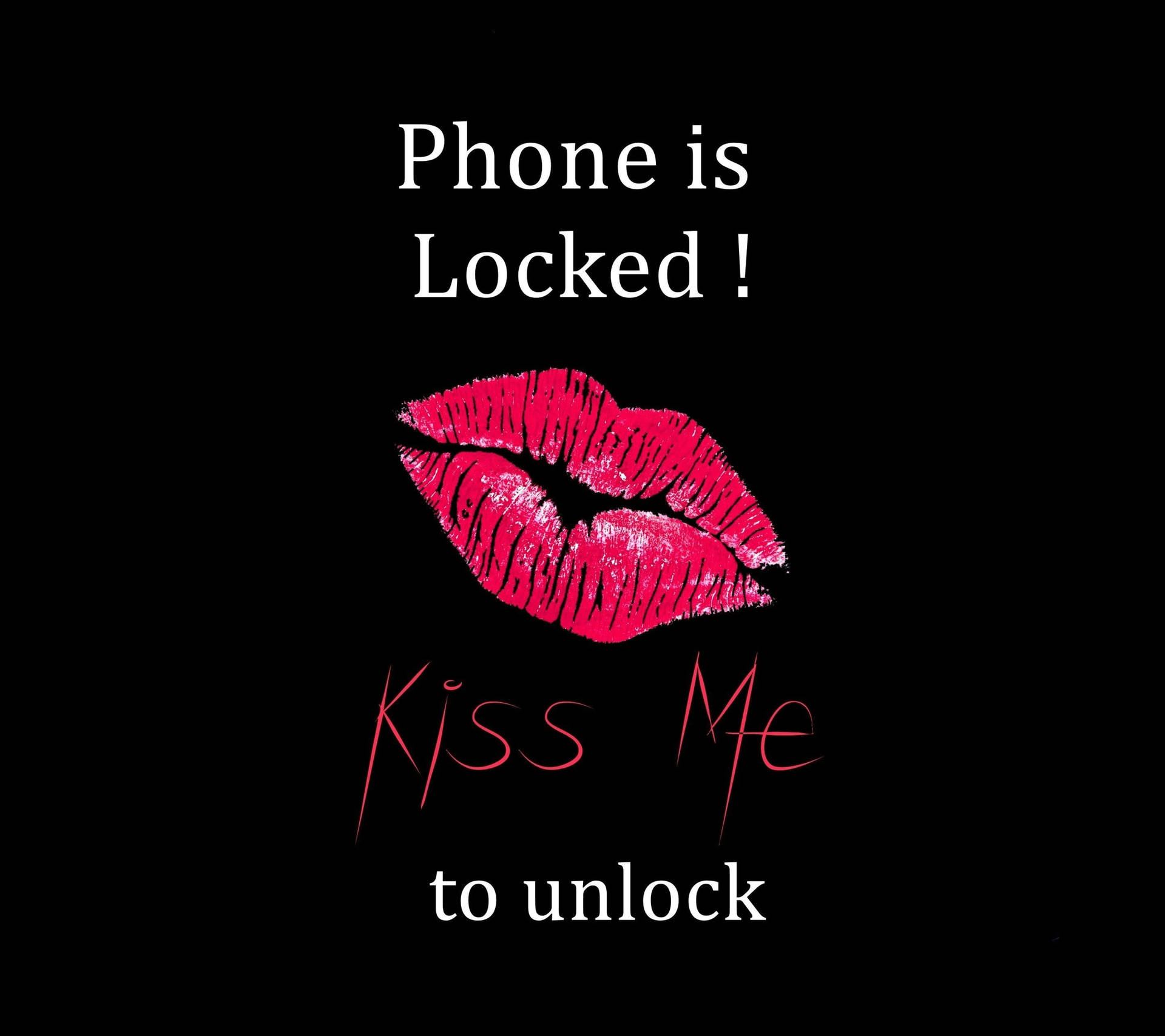 Don't Touch My Phone Kiss To Unlock Background