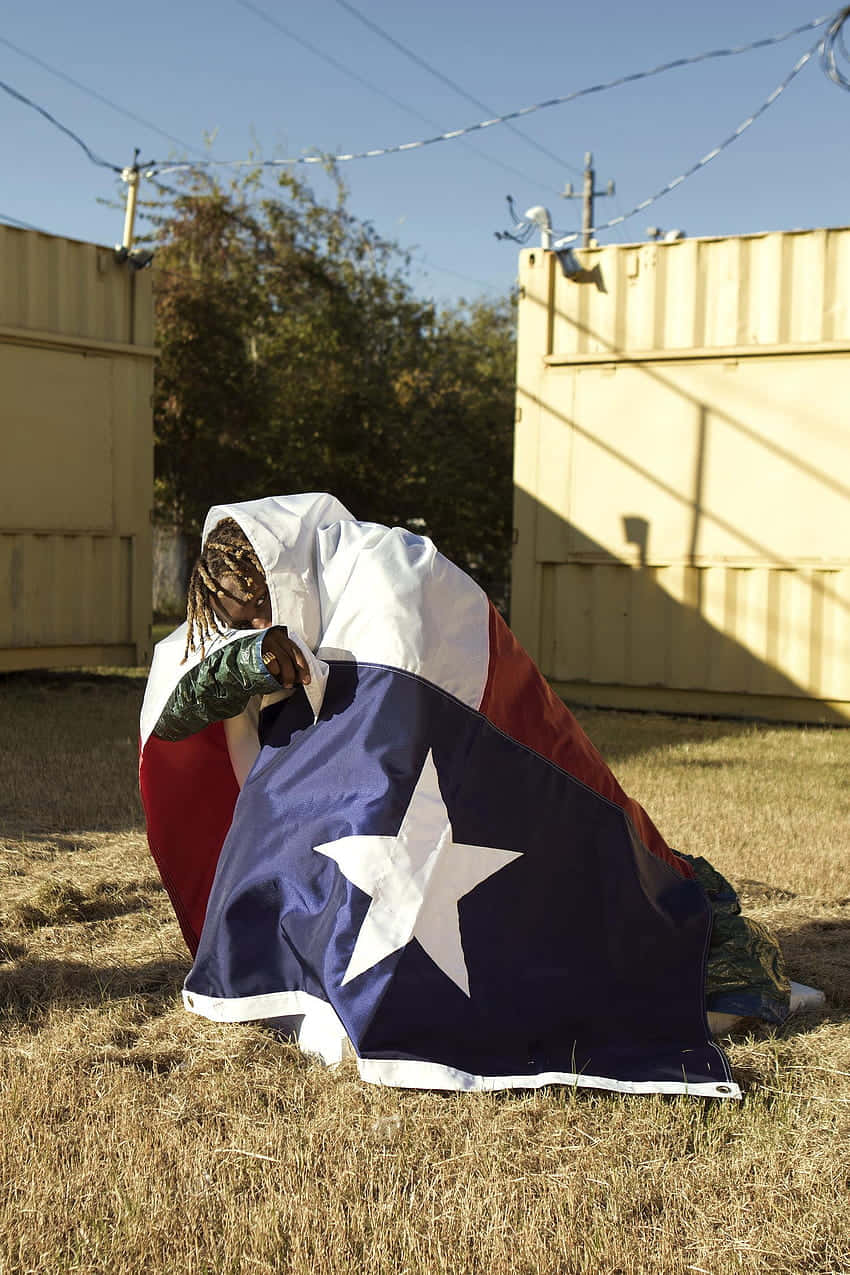 Don Toliver Wearing Flag Background