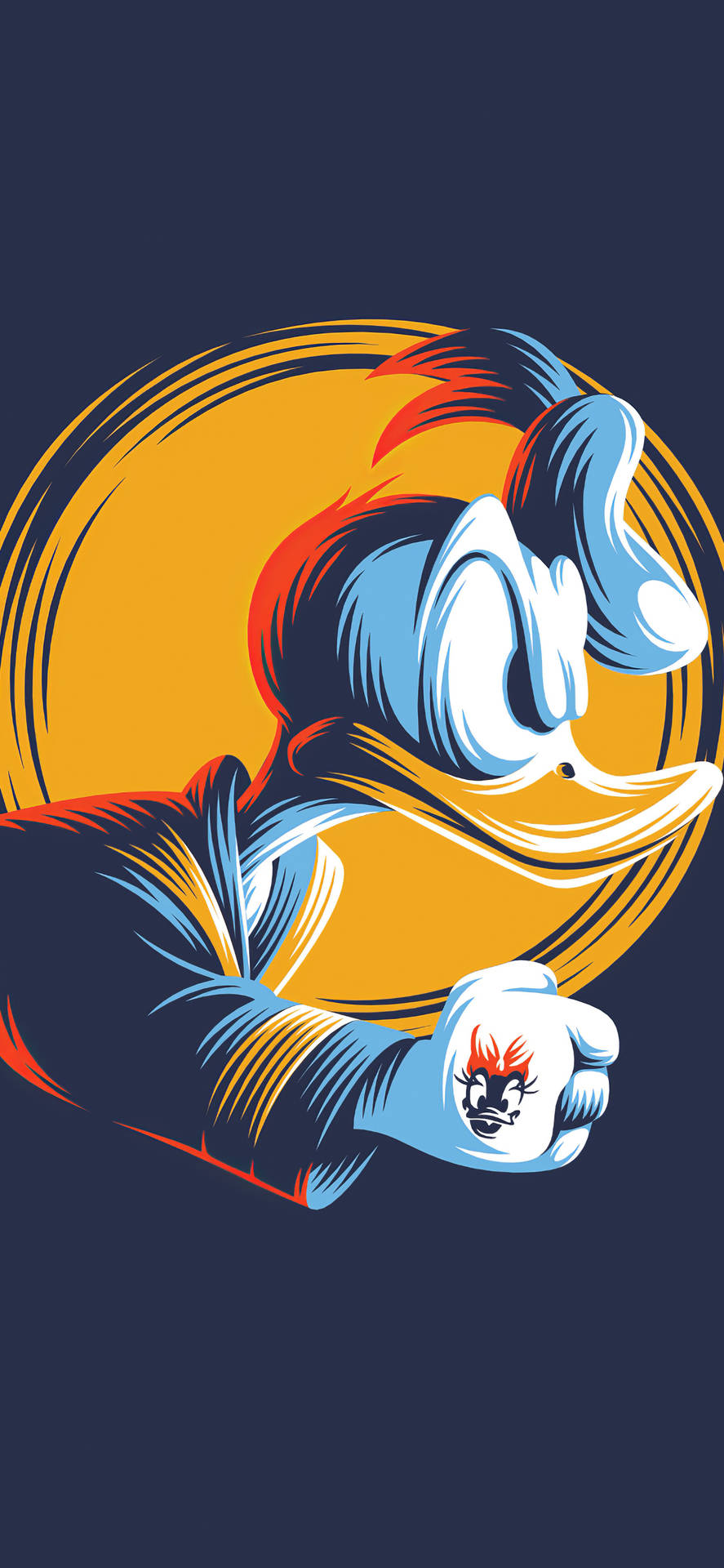 Donald Duck Art Iphone X Cartoon Background