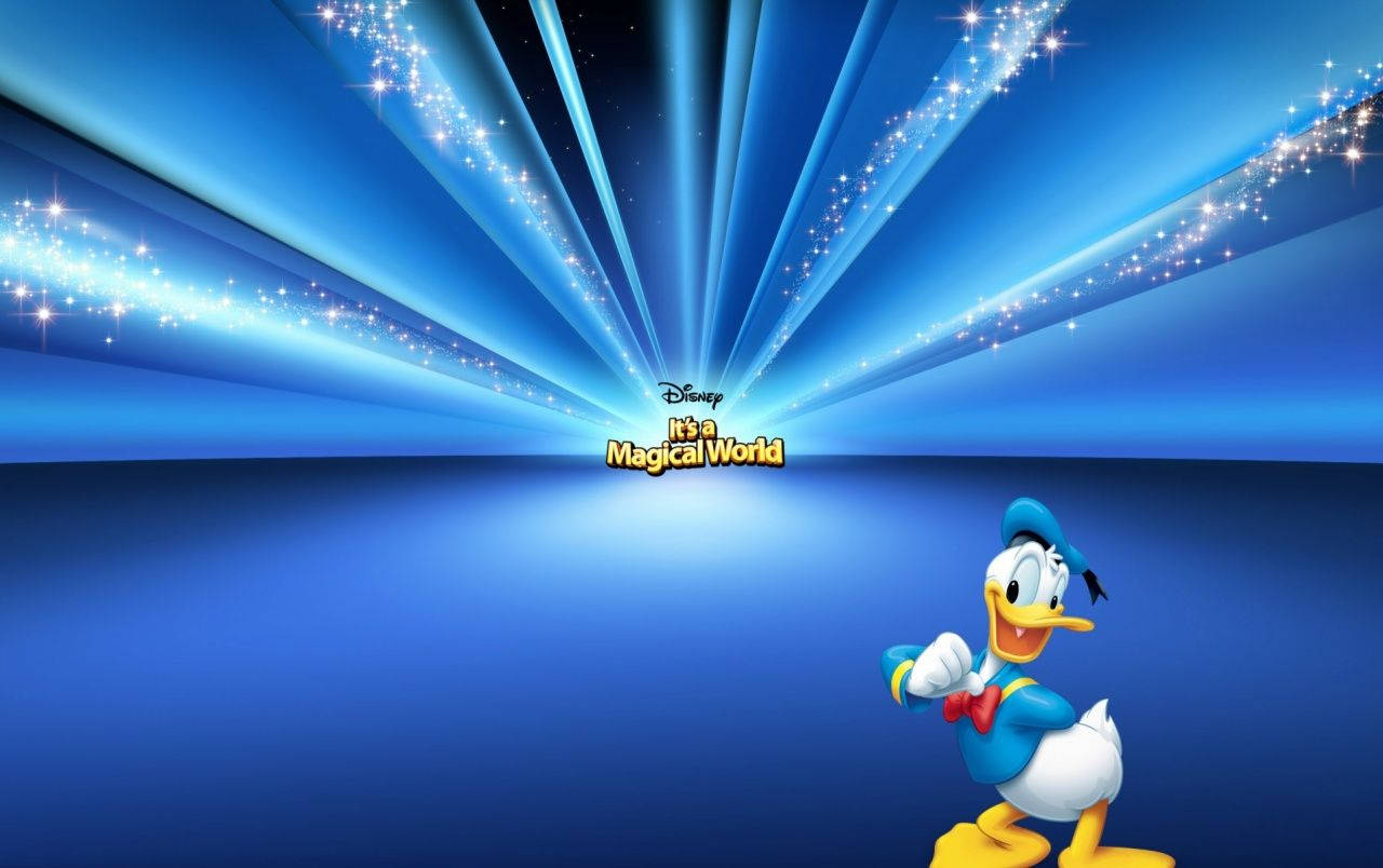 Donald Duck Blue Magical World Background Background