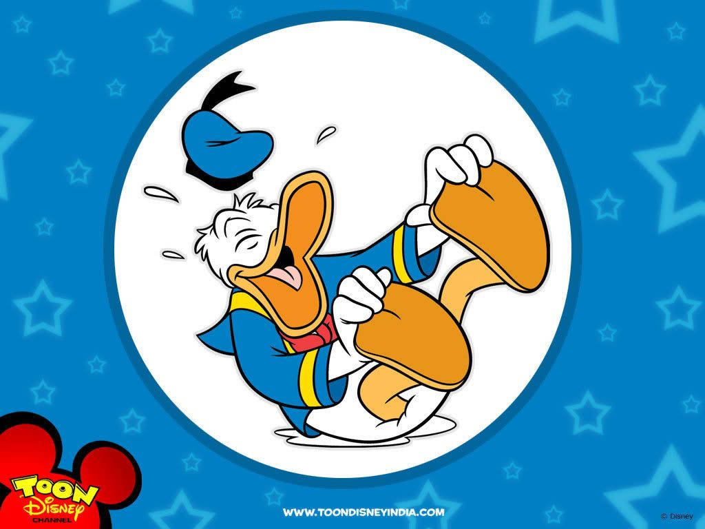 Donald Duck In Blue Star Background