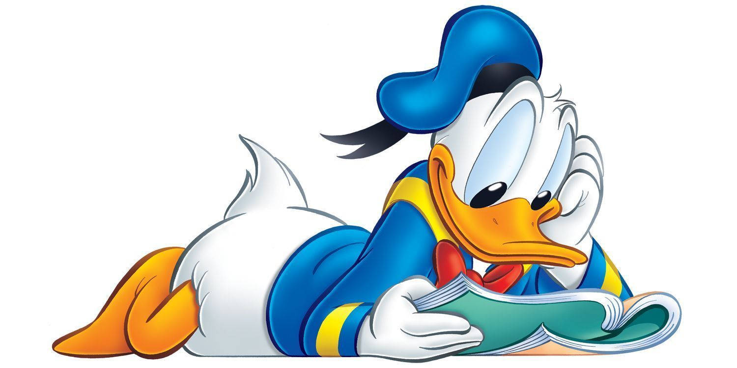 Donald Duck Reading Pose