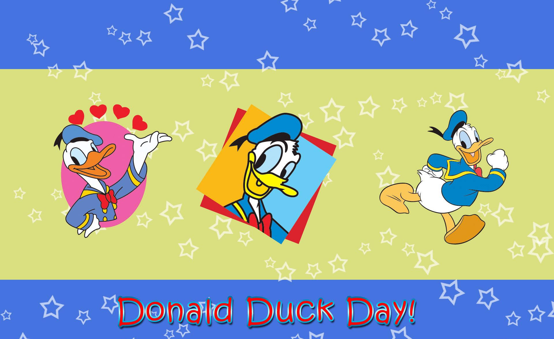Donald Duck Starry Illustration Background