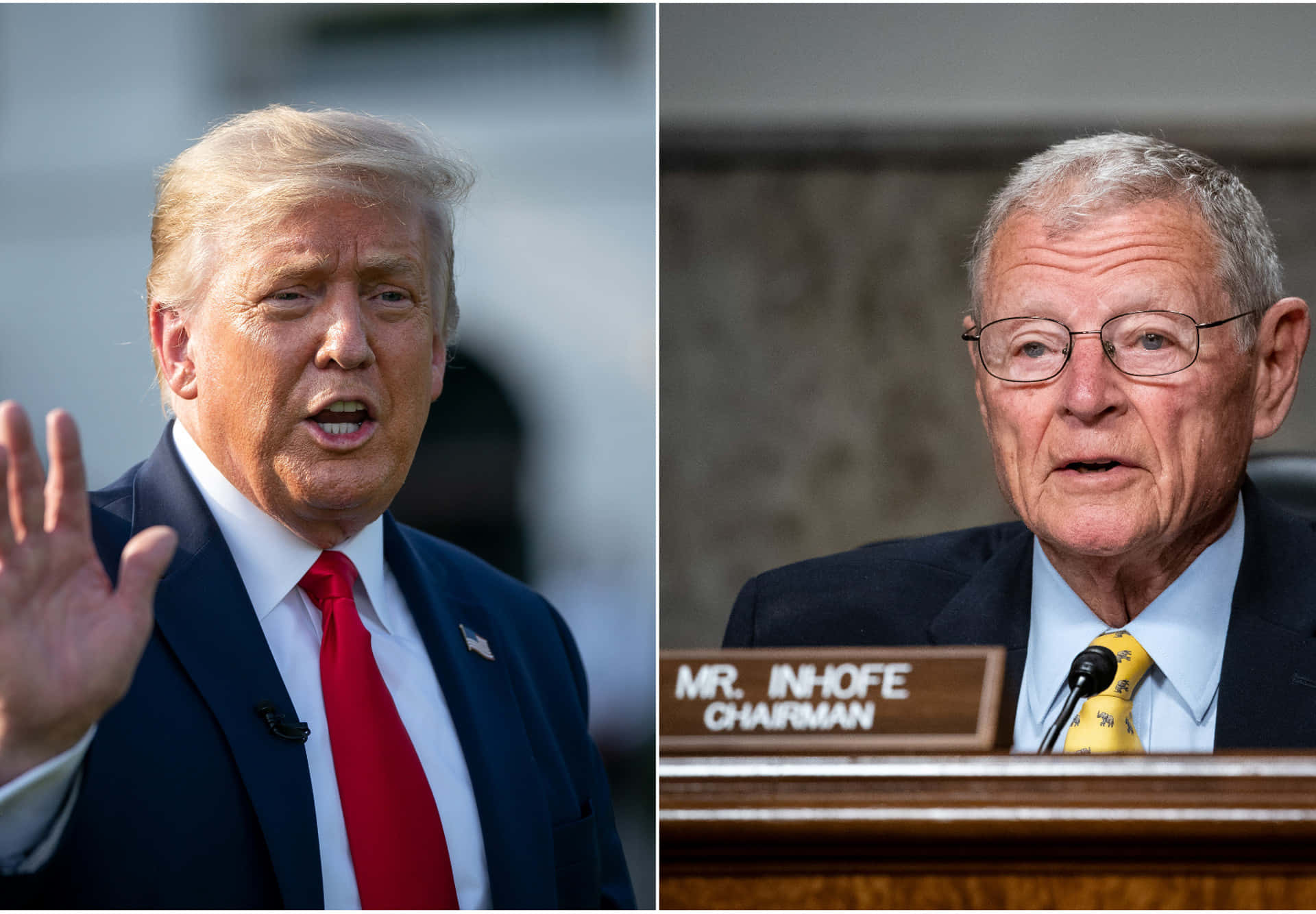 Donald Trump And Jim Inhofe Side By Side Background