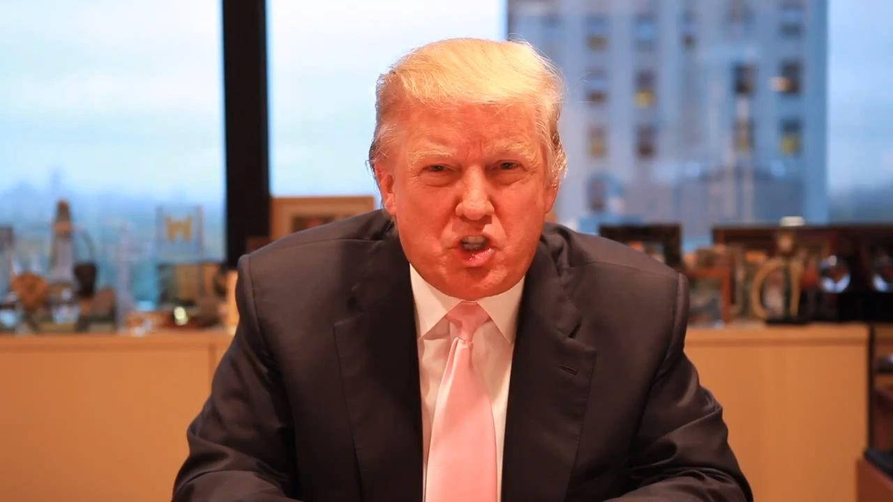 Donald Trump Shouting At Office Background