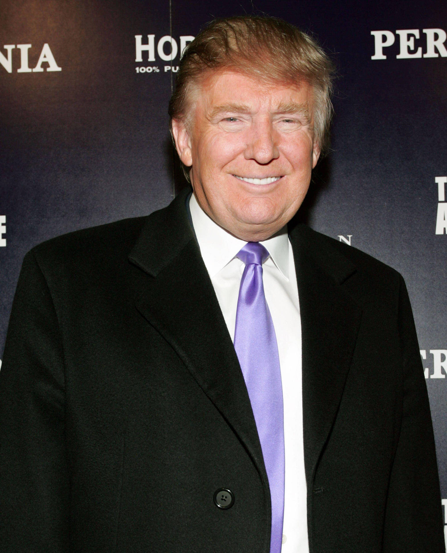 Donald Trump With Periwinkle Tie Background