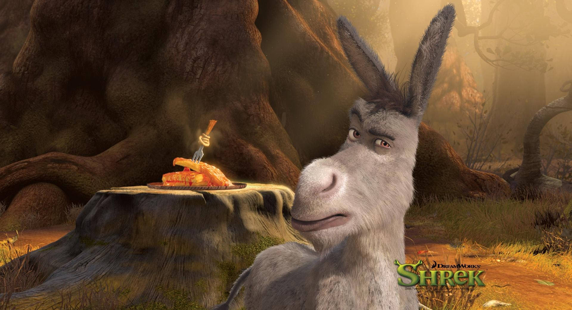 Donkey In A Magical Forest - A Still From Shrek 2