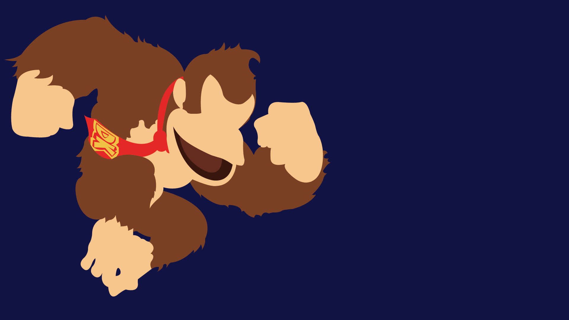 Donkey Kong In Action On A Vibrant Gaming Background