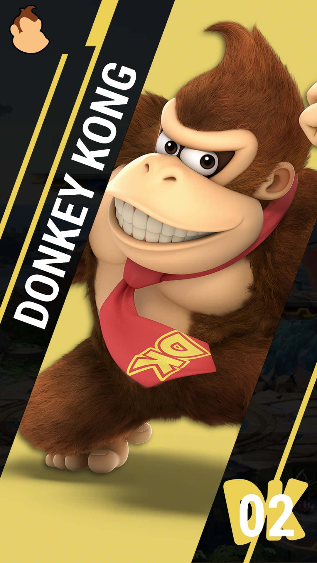 Donkey Kong In Action, Smashing His Way Through Obstacles Background