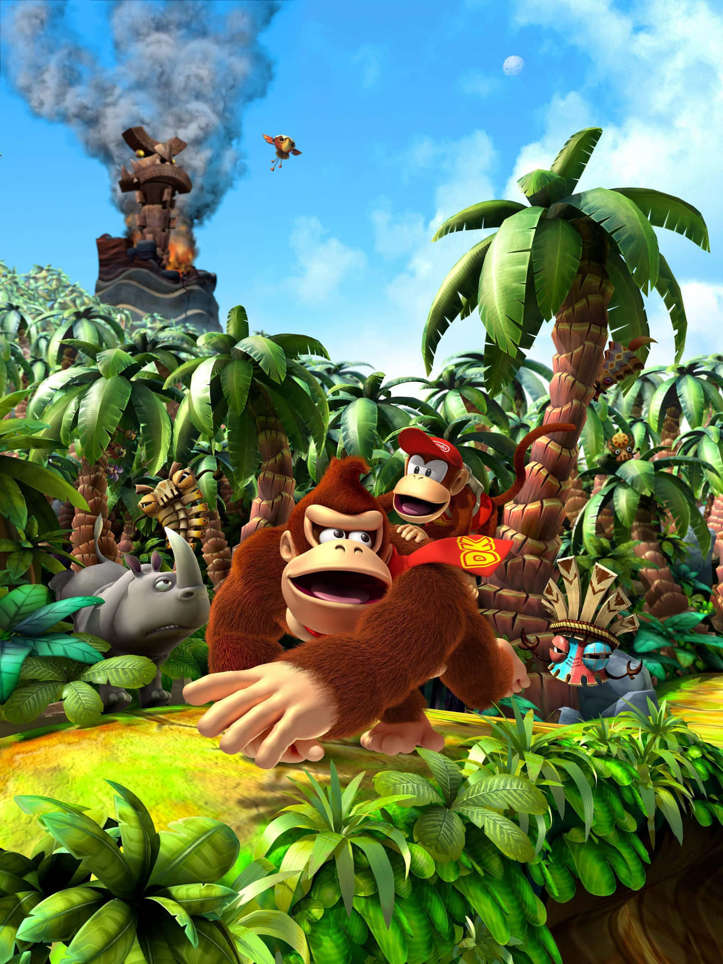Donkey Kong Swinging Through The Jungle
