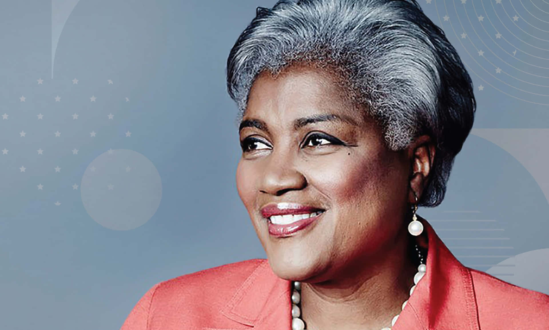 Donna Brazile Giving A Keynote Speech Background