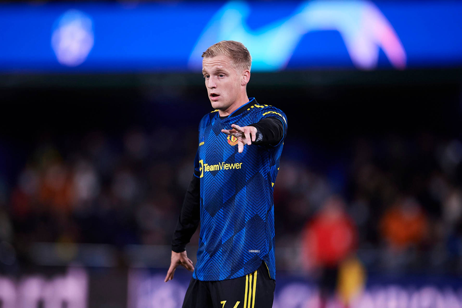 Donny Van De Beek Blue Manchester Jersey