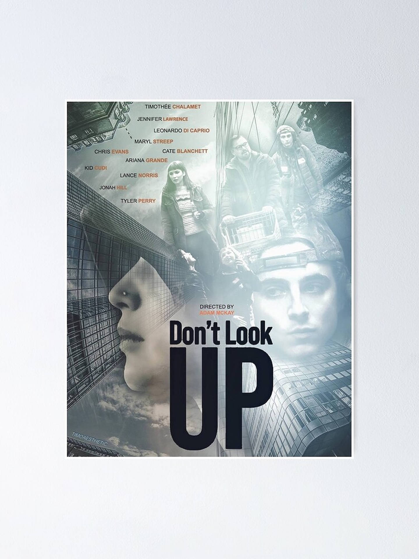 Don’t Look Up Gray Poster Background