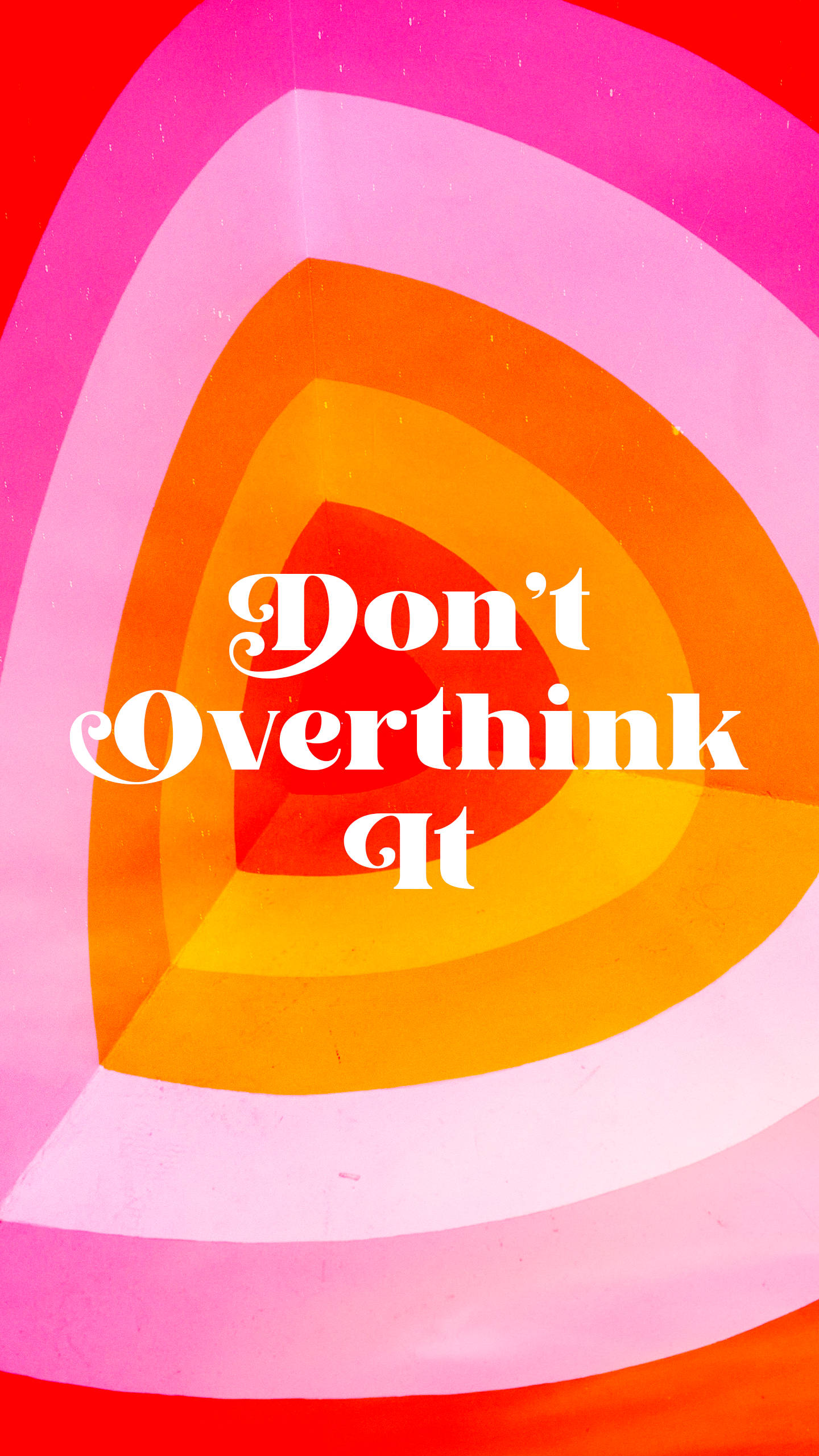 Don’t Overthink It 80s Retro Vintage Background