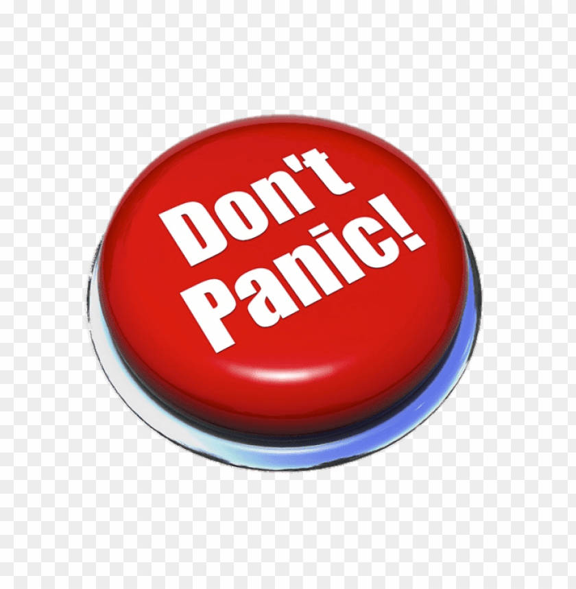 Don’t Panic! Red Button Background