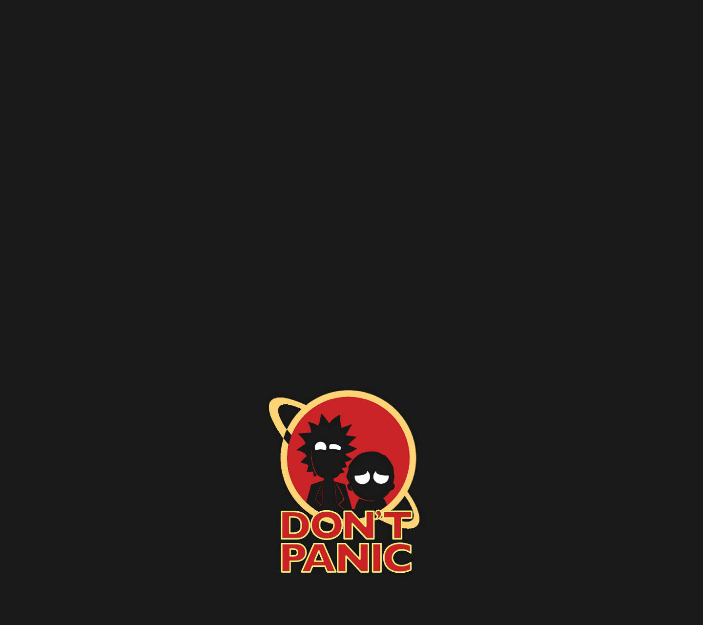 Don’t Panic Rick And Morty 4k Background