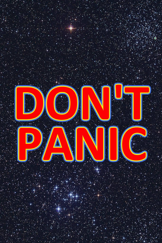 Don’t Panic Starry Background Mobile Background
