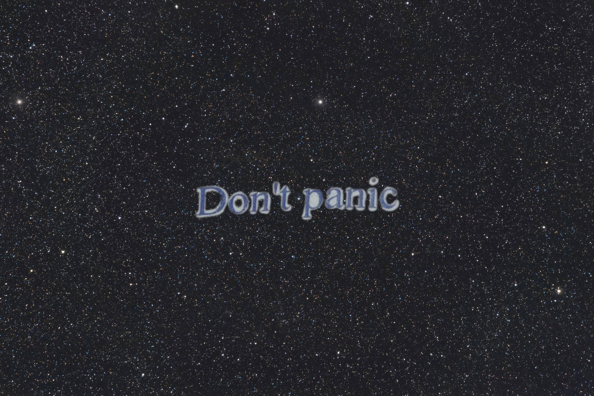 Don’t Panic Starry Background