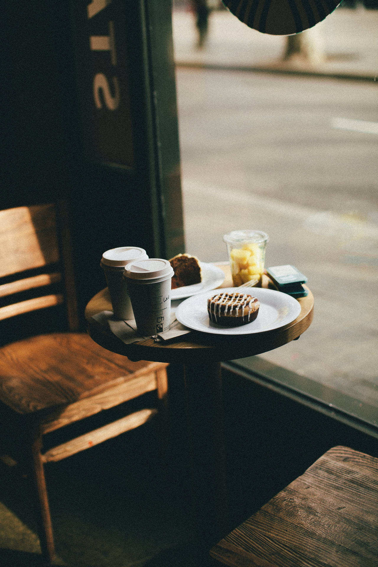 Donut And Coffee Aesthetic Background