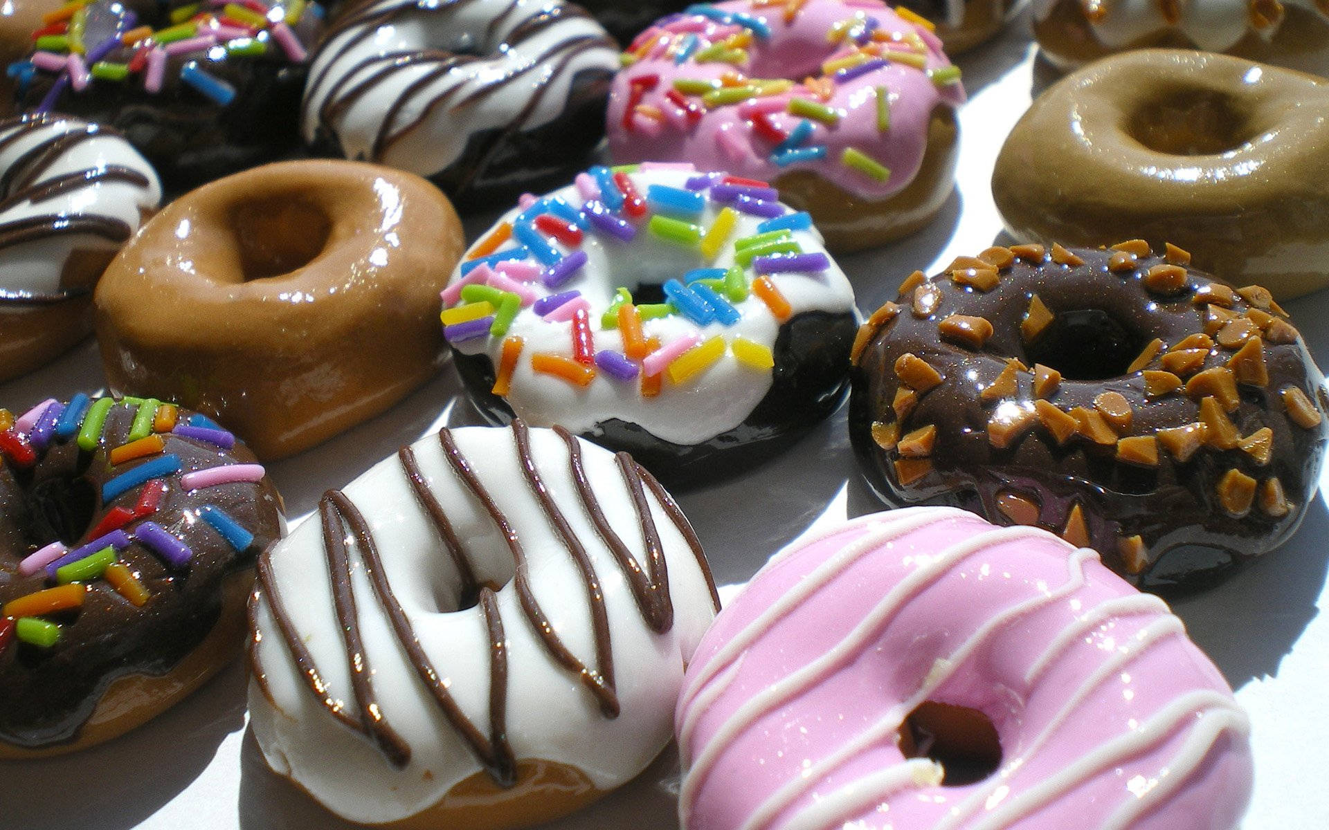 Donuts Under The Sunlight Background