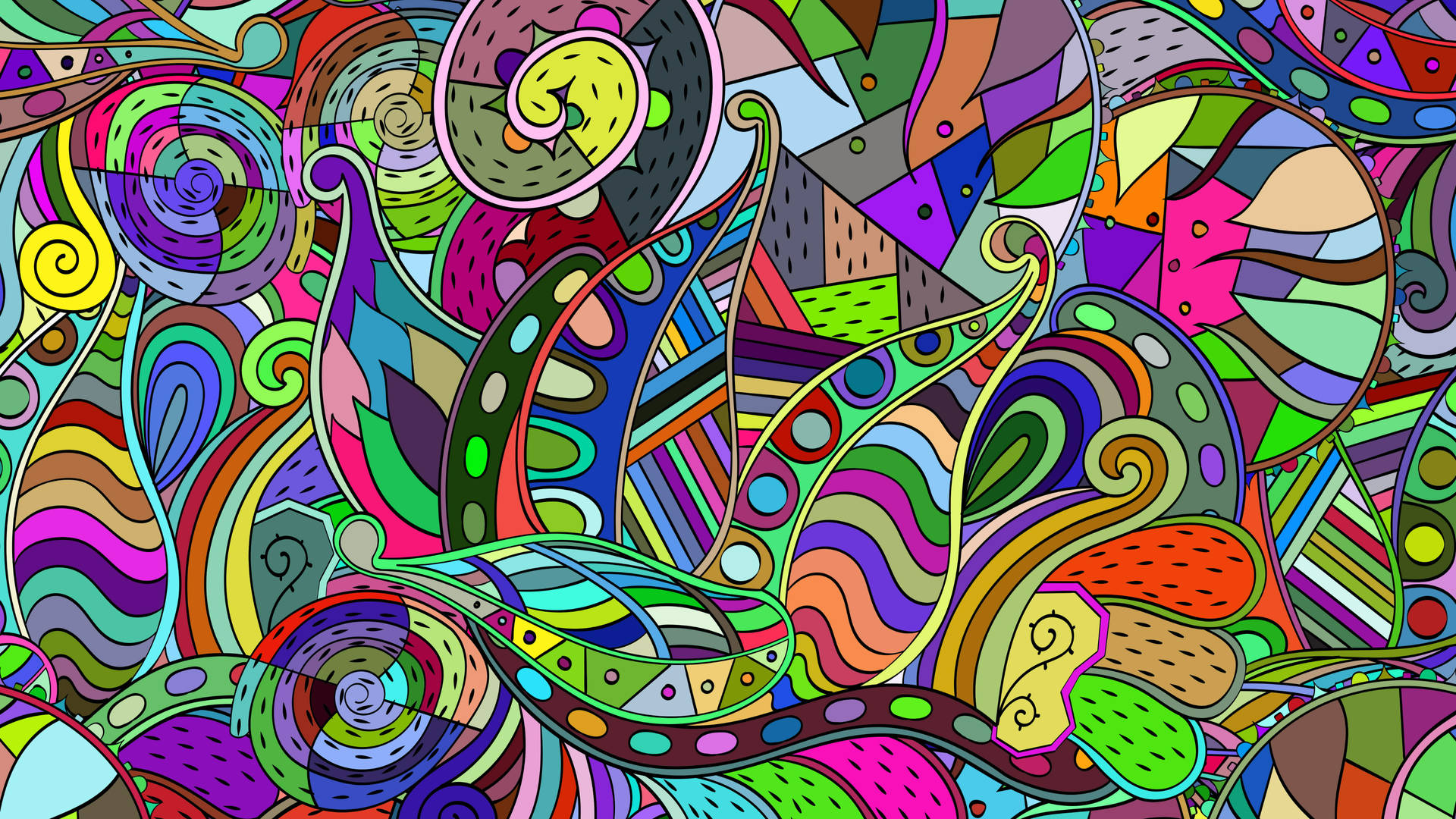 Doodle Abstract Painting Background