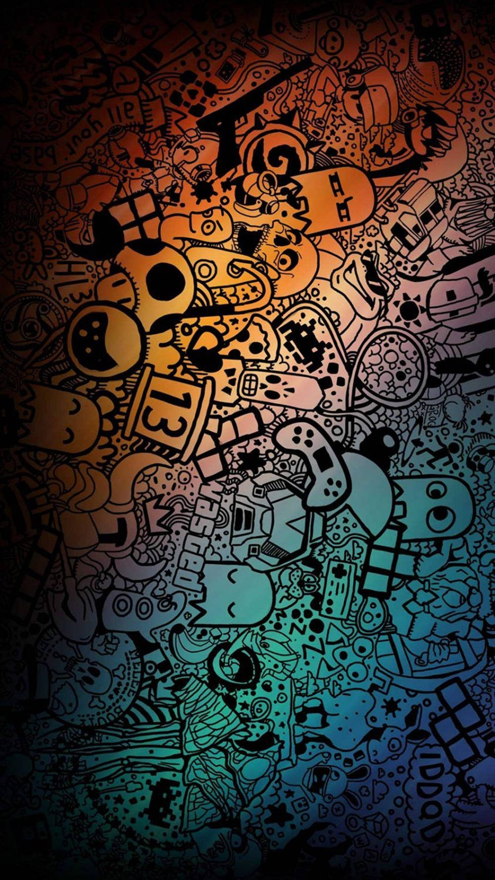 Doodle Art For Oneplus 8 Pro Background