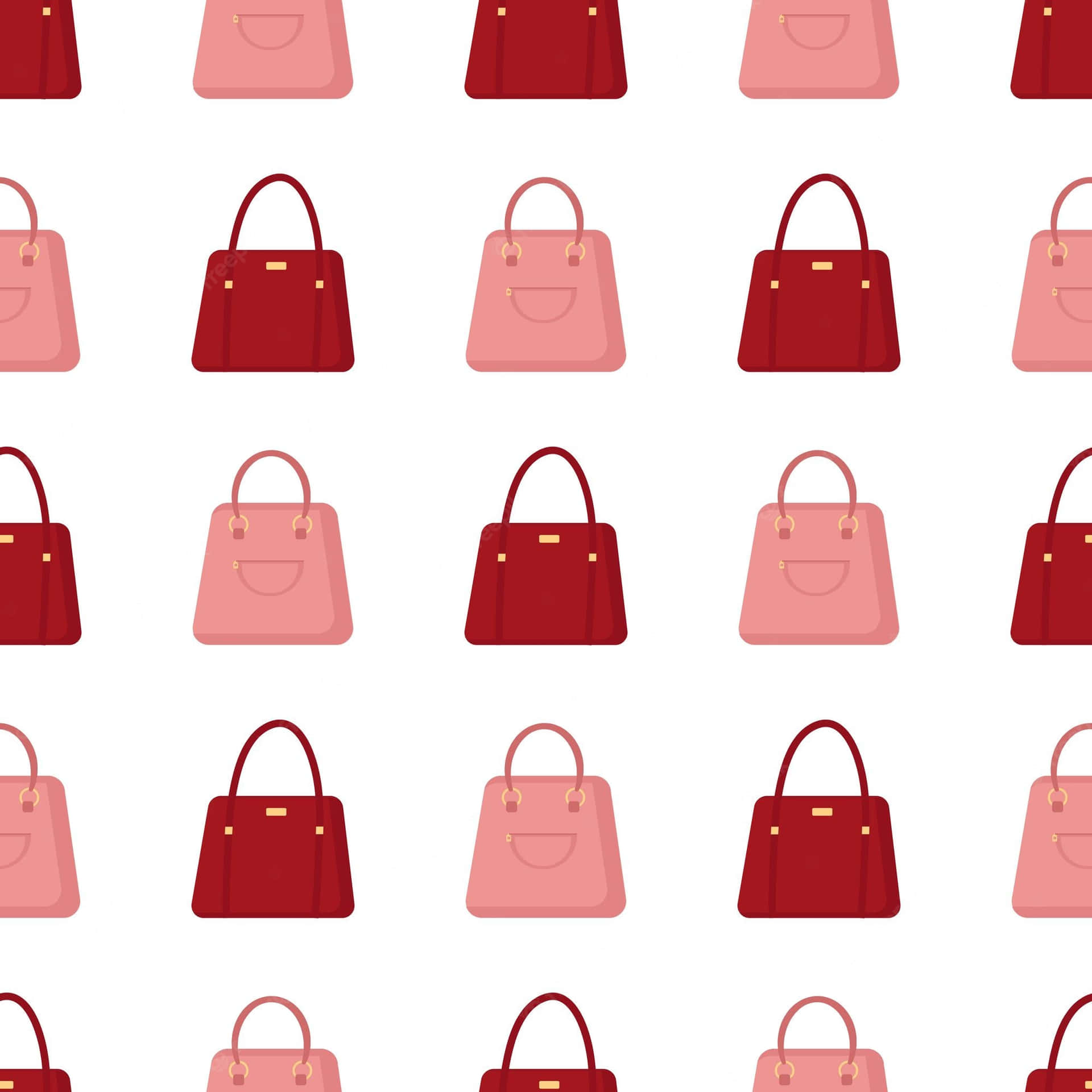 Doodle Pink And Red Handbags