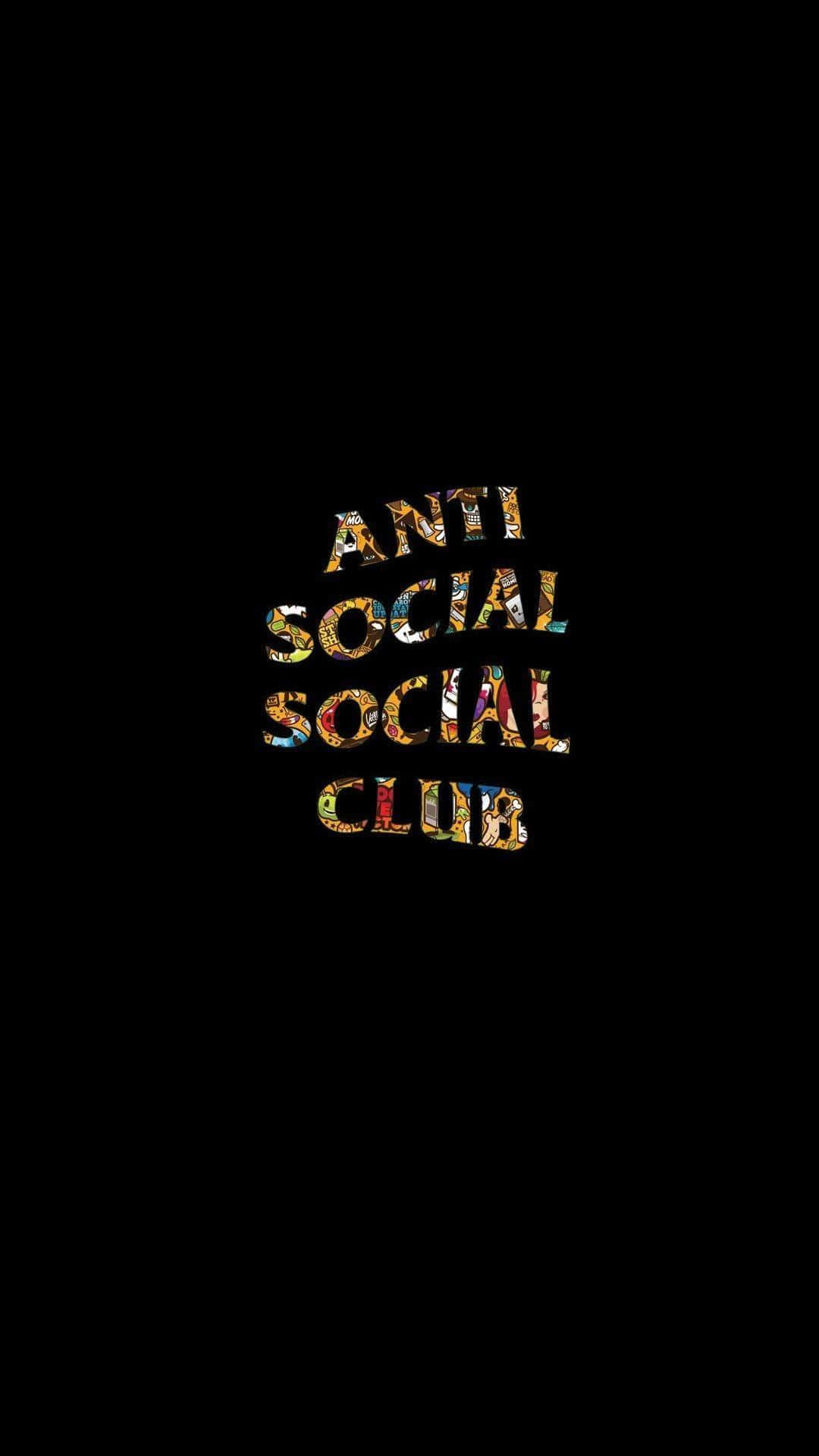 Doodles On Anti Social Club Iphone Background