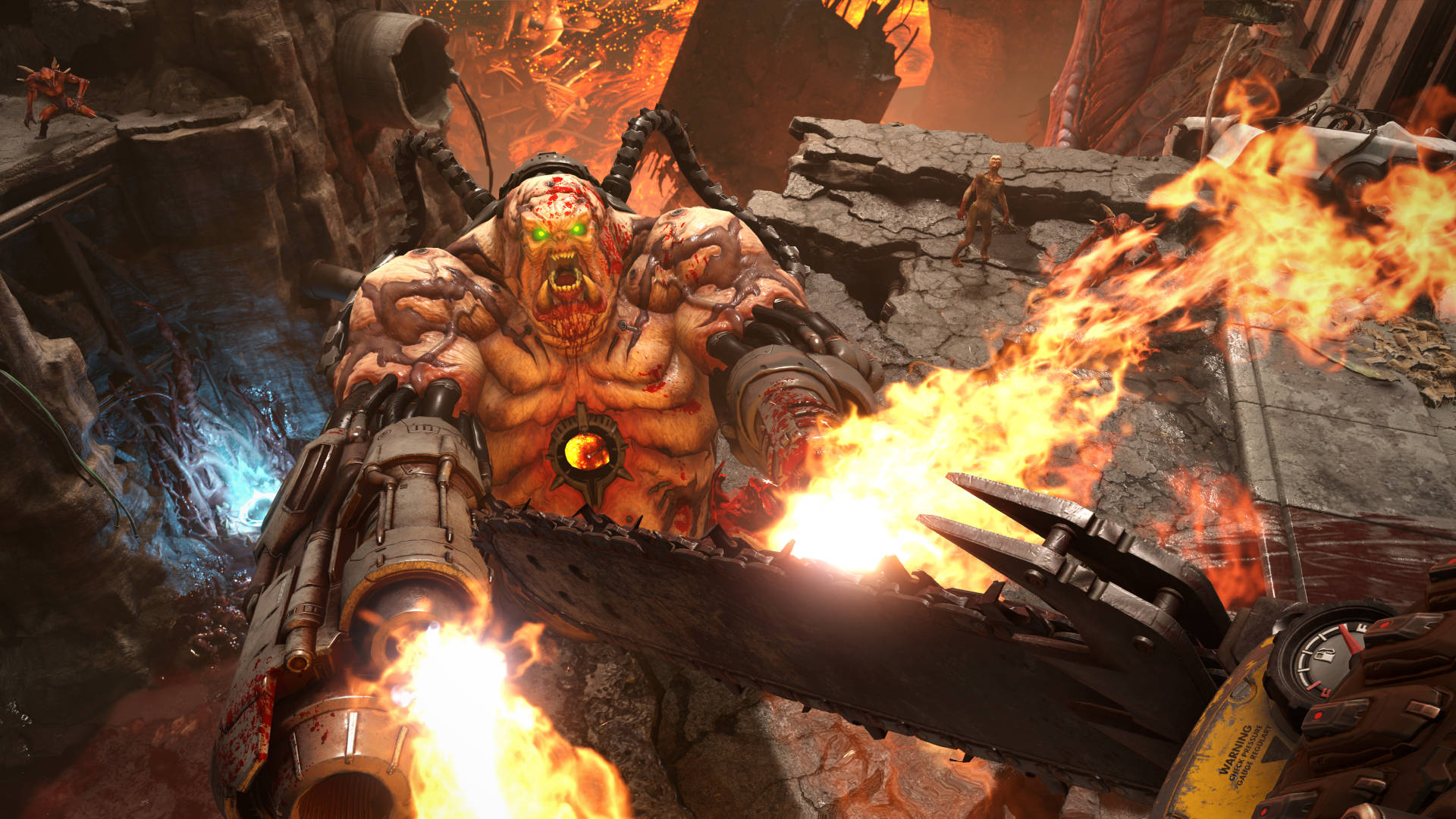 Doom 4k Eternal Fight Scene Background