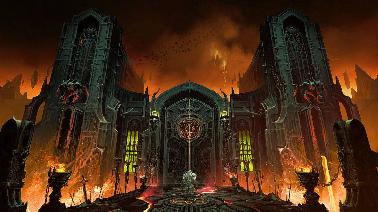 Doom Eternal Gate Of Hell Background