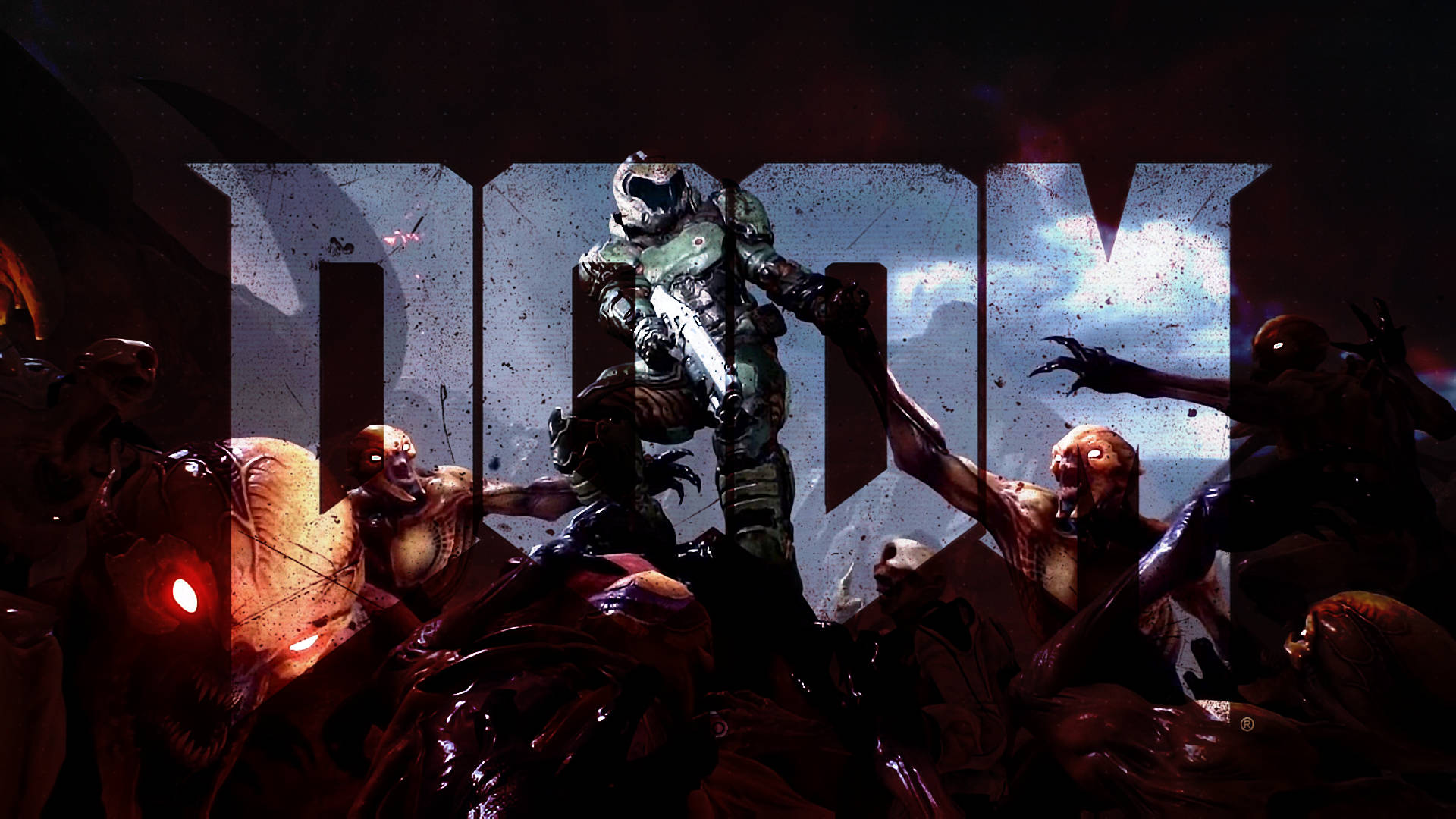 Doom Game Dark Art Background