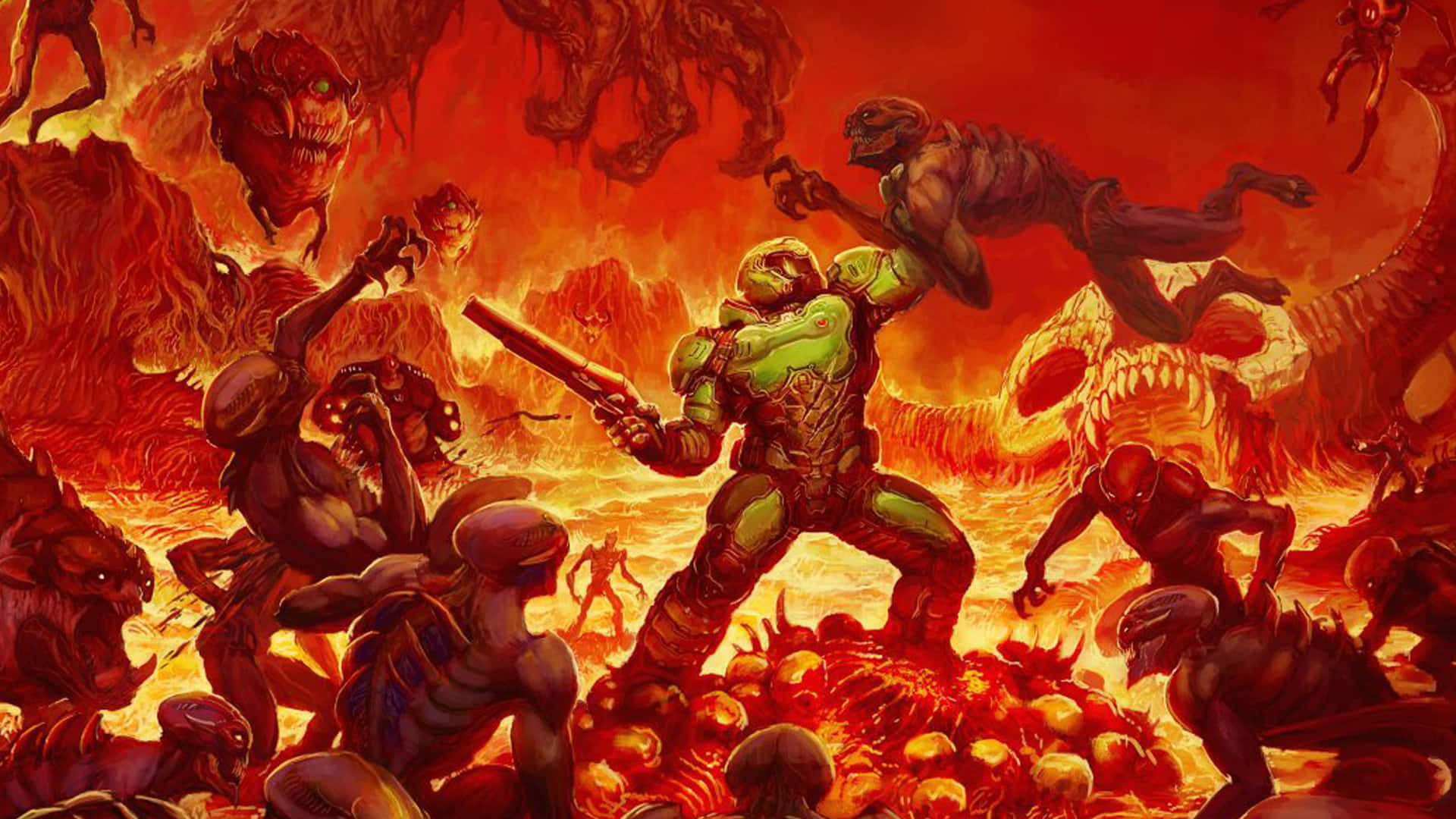 Doom Guy Fire Pfp Eternal Fight Scene