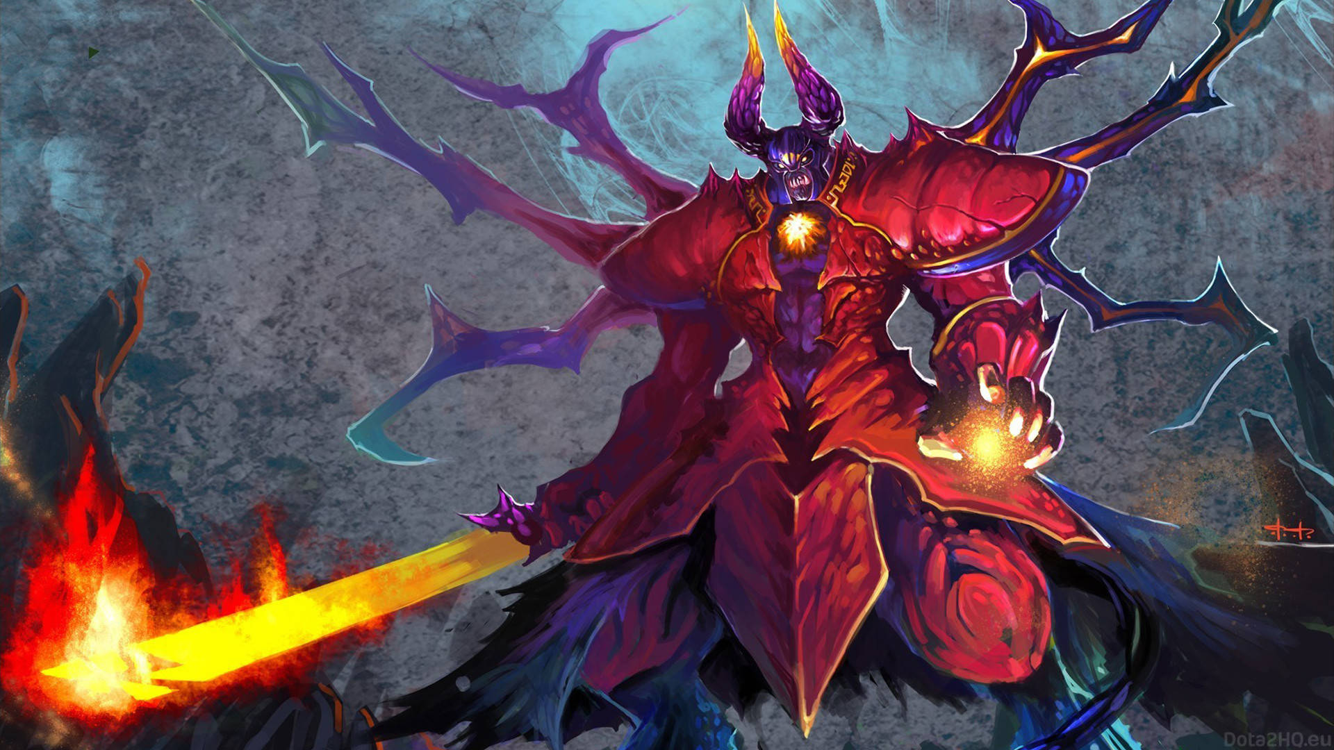 Doom Hd Emperor With Blazing Sword Background