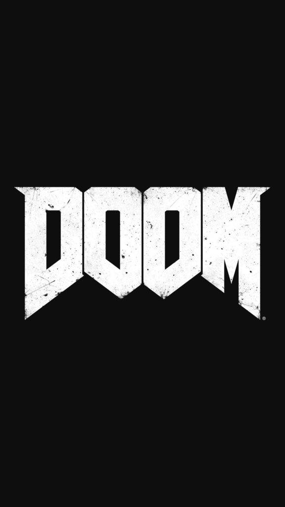 Doom Hd White Stylised Lettering Background