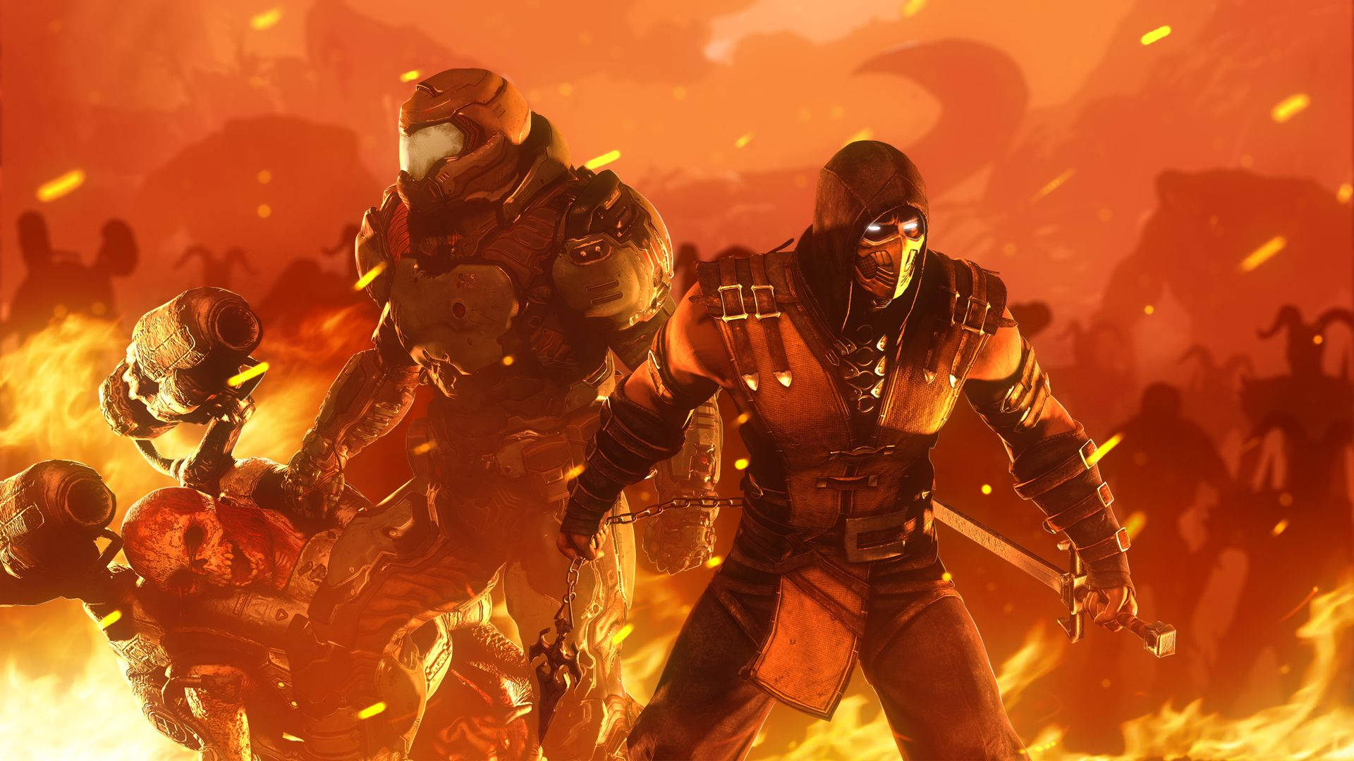 Doom Hd With Scorpion Background