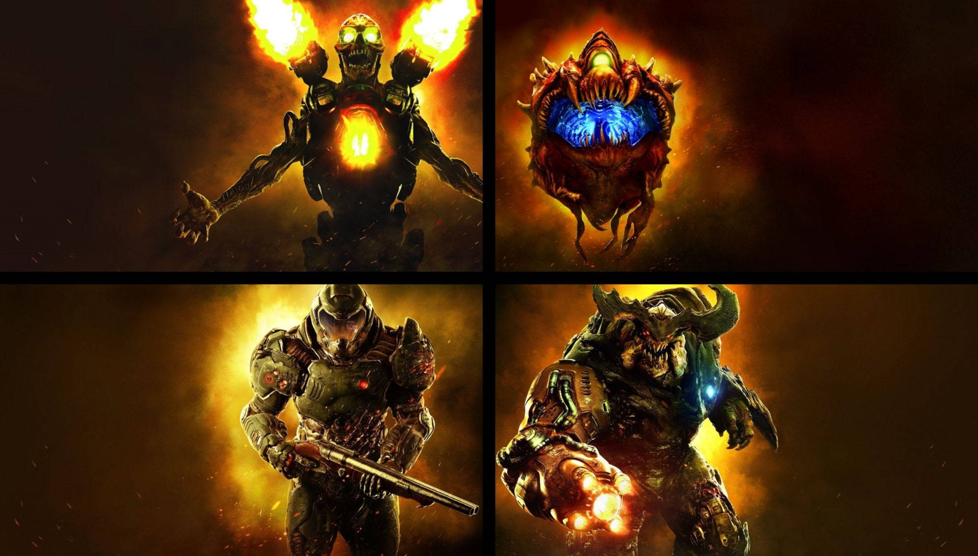 Doomguy Demons Doom Art Background