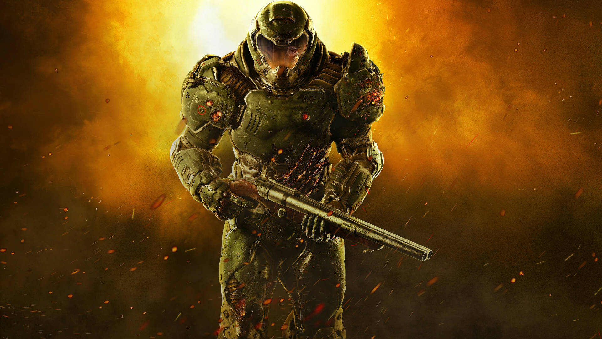 Doomguy Doom 2016 Cover Background