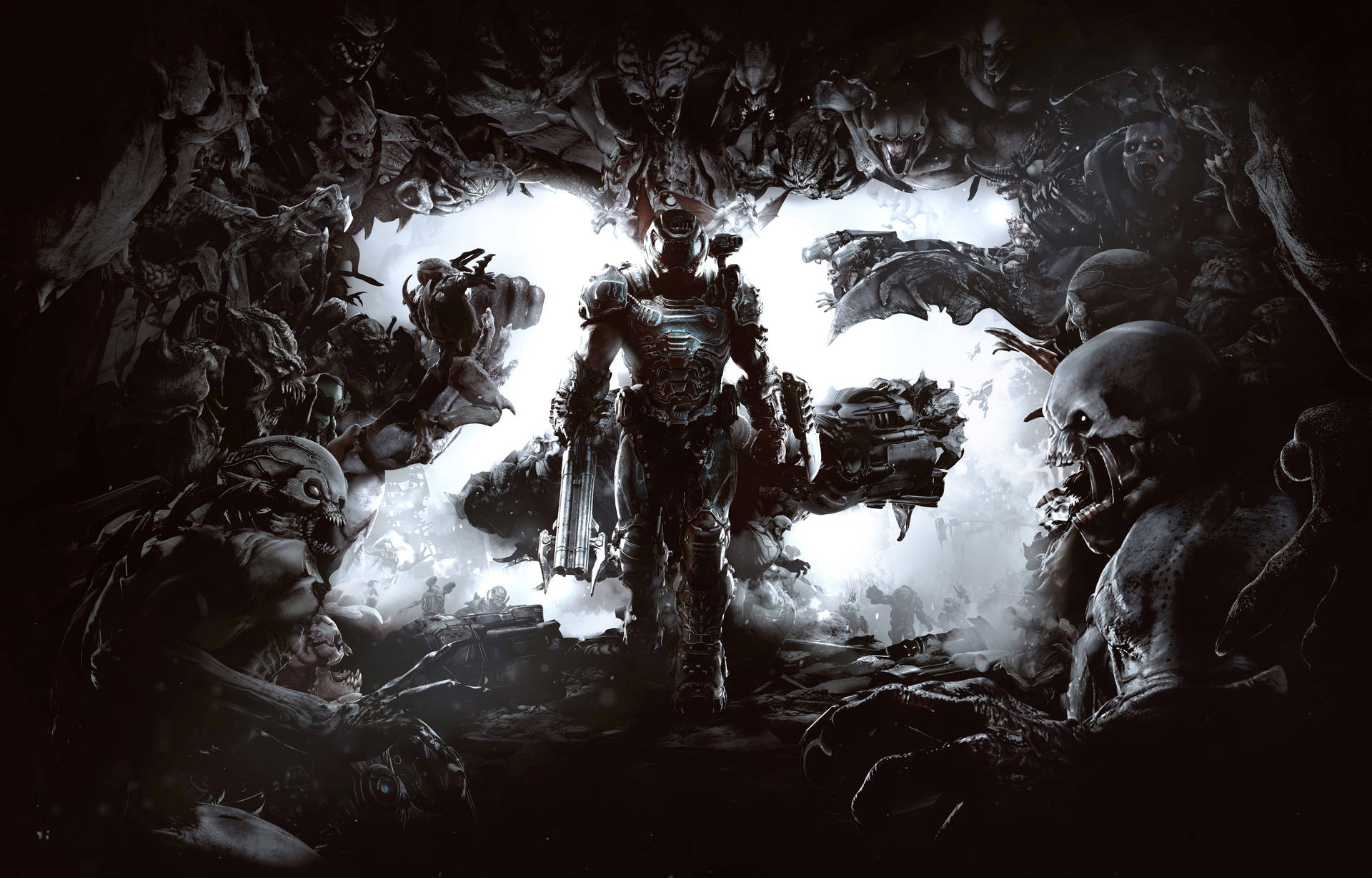Doomguy Doom 25th Anniversary Background
