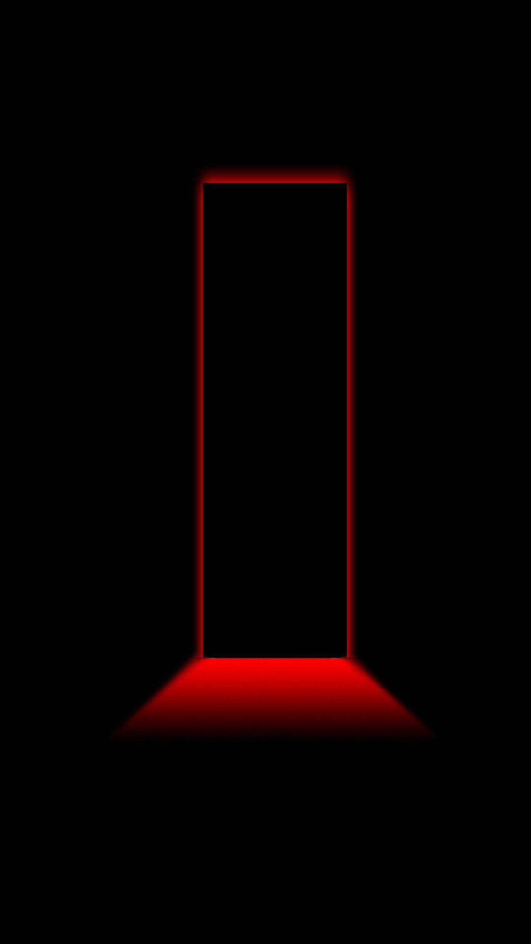 Door-shaped Light Neon Red Iphone Background