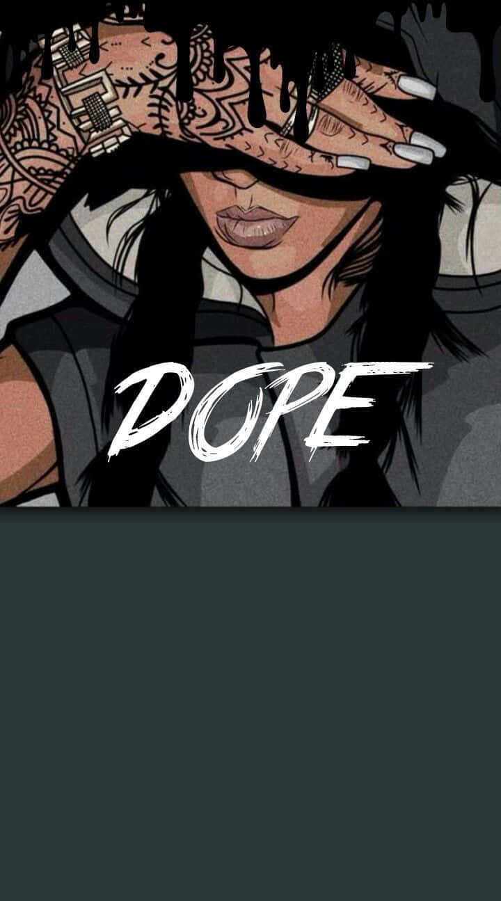Dope - A Girl With Tattoos On Her Face Background