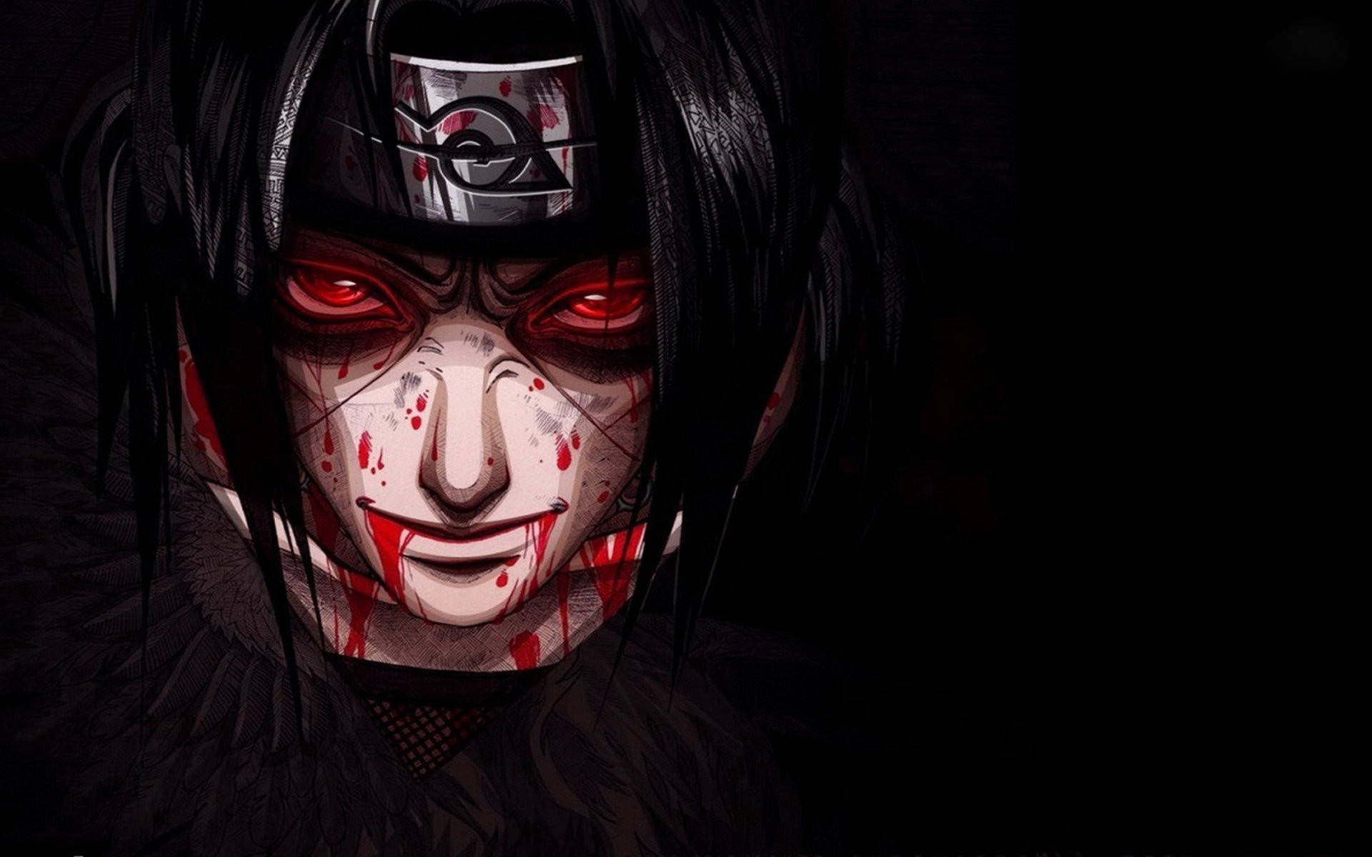 Dope Anime Bloody Itachi Background