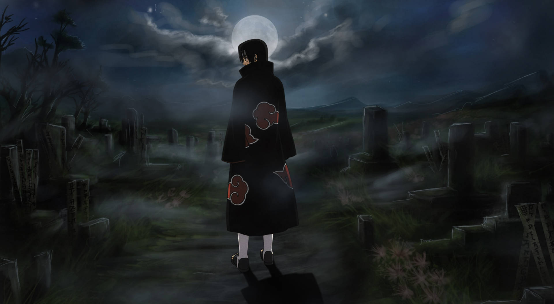 Dope Anime Itachi In Cemetery