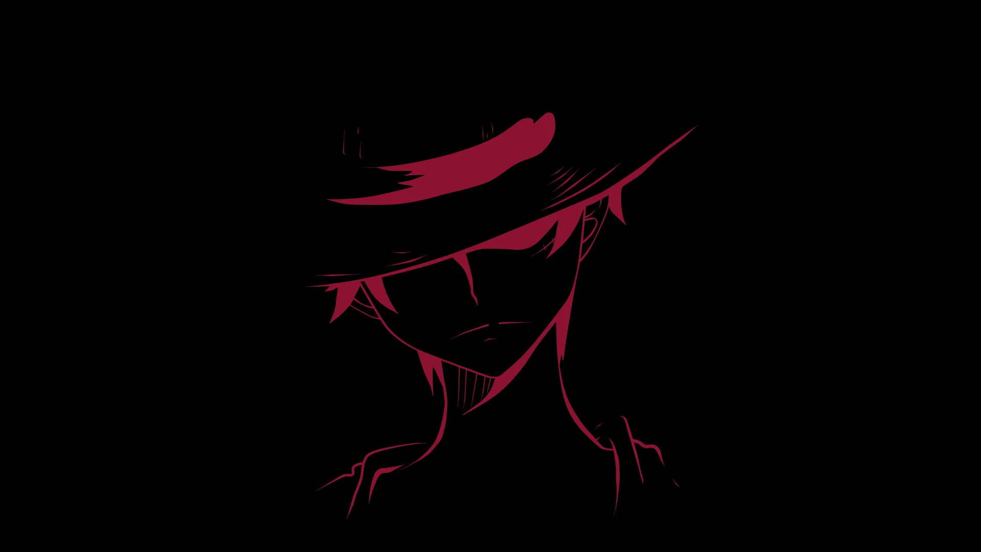 Dope Anime Luffy Silhouette Background
