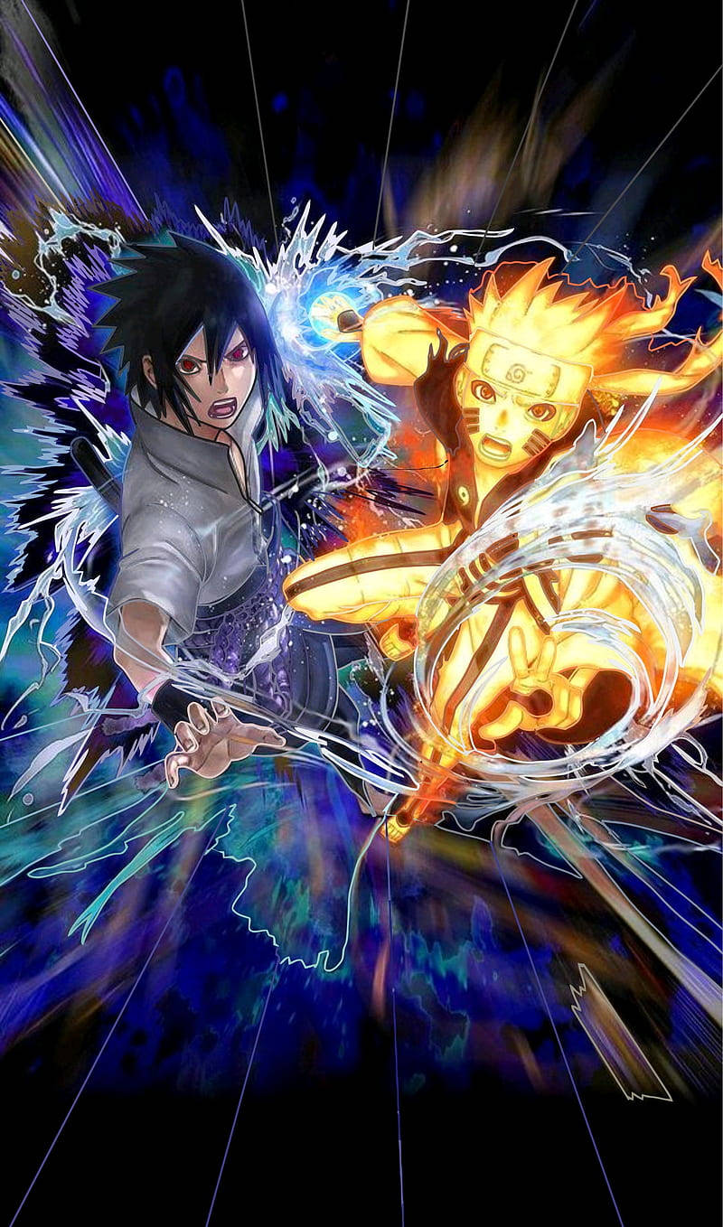Dope Anime Naruto And Sasuke Duo Background