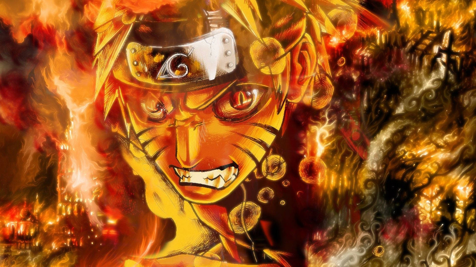 Dope Anime Naruto Raging Background