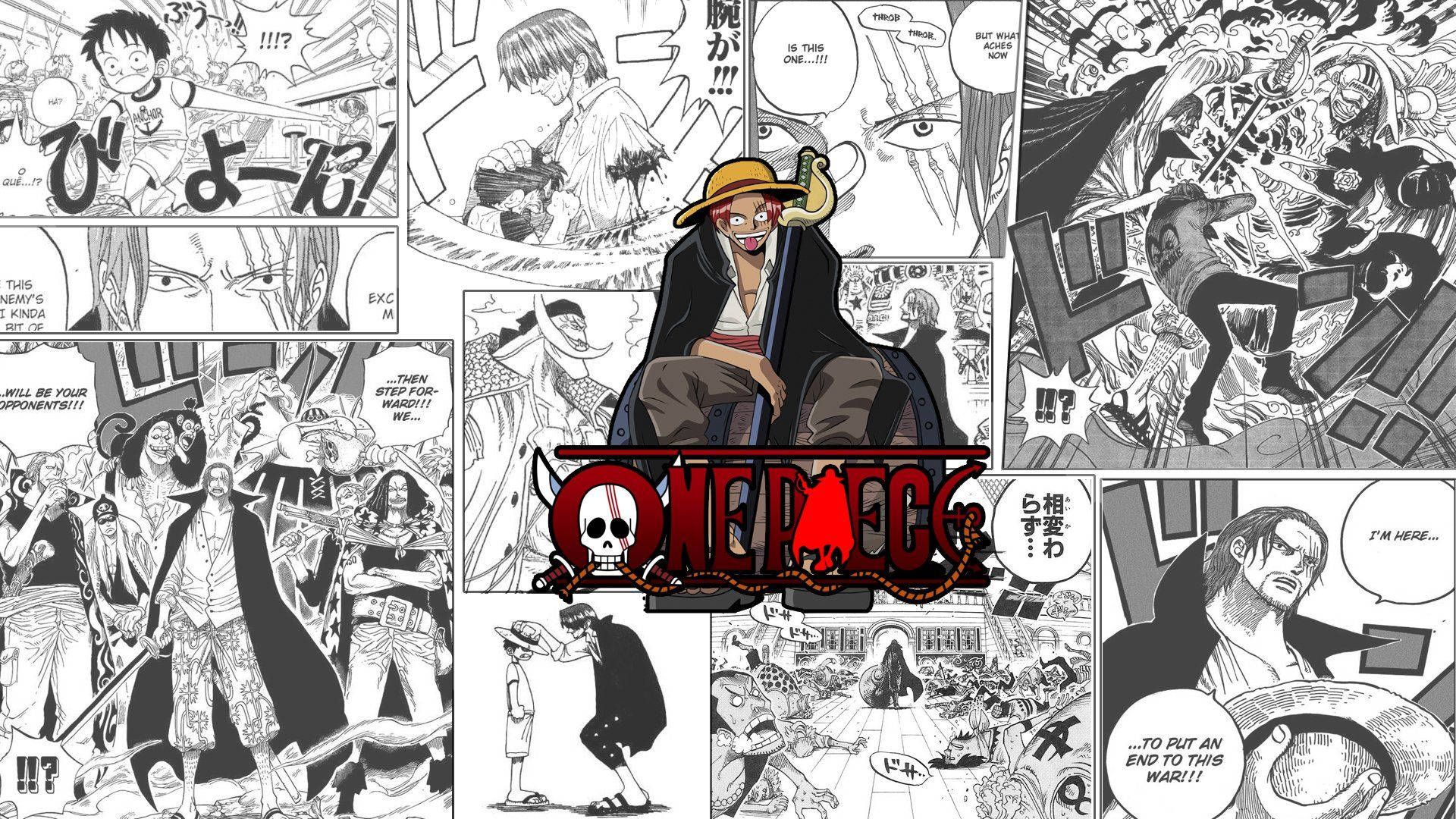Dope Anime Red Hair Shanks Background