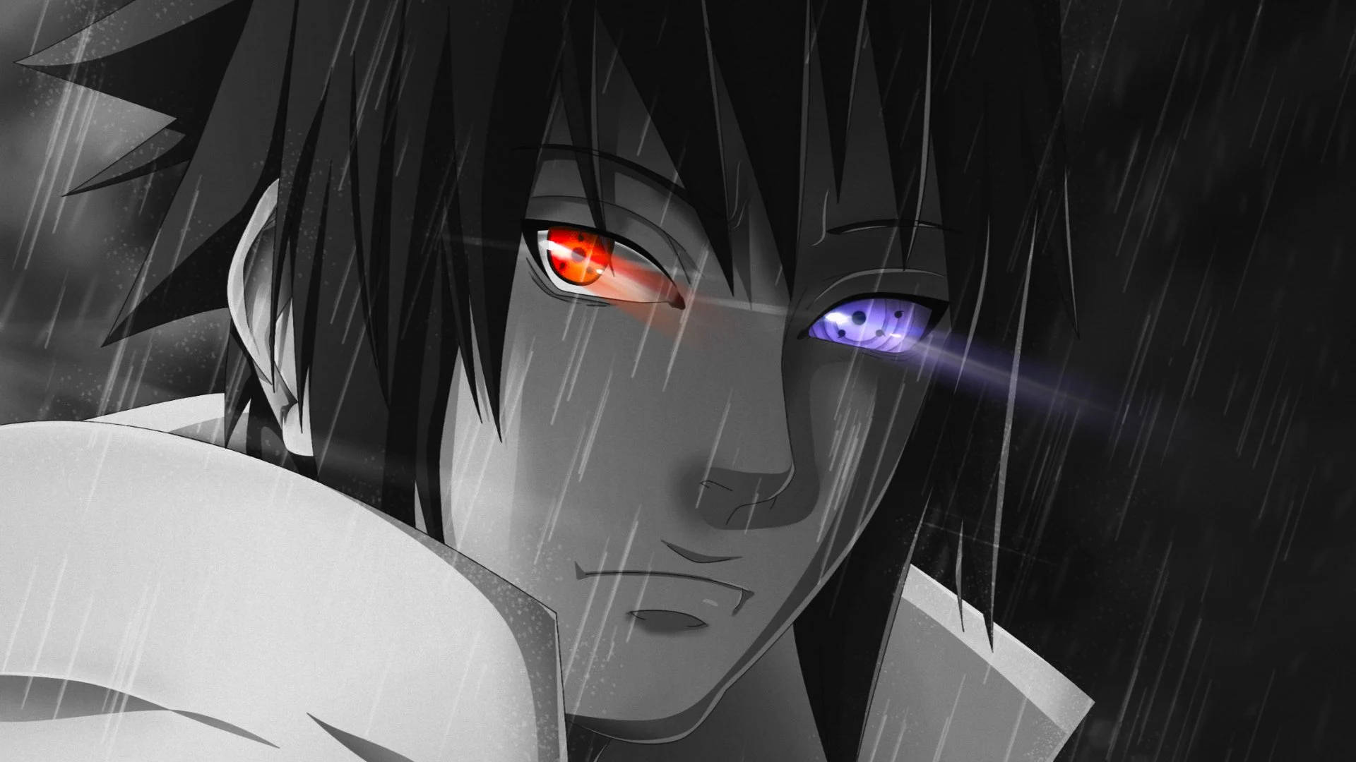 Dope Anime Sasuke's Eyes Background