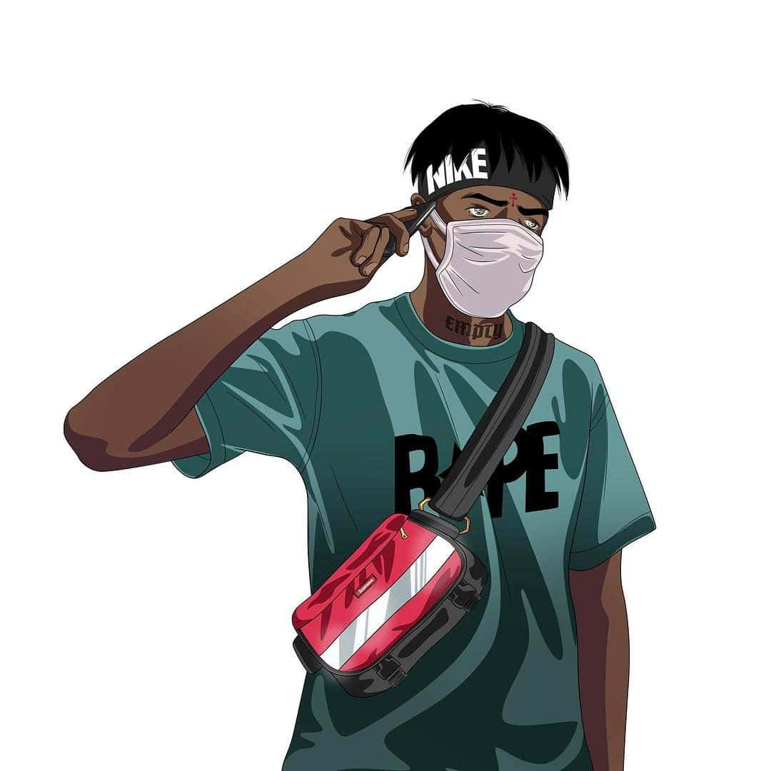 Dope Boy Calling Vector Art Background